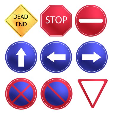 Vector Traffic Sign set clipart