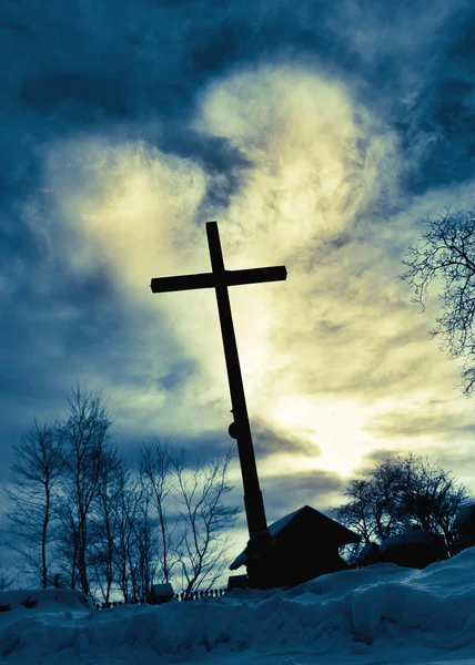 Krzyż na niebie — Zdjęcie stockowe