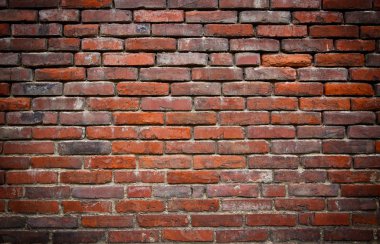 Red brick grundge wall clipart