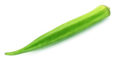 Okra over white background clipart