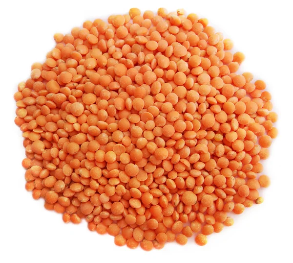 stock image Lentils over white background