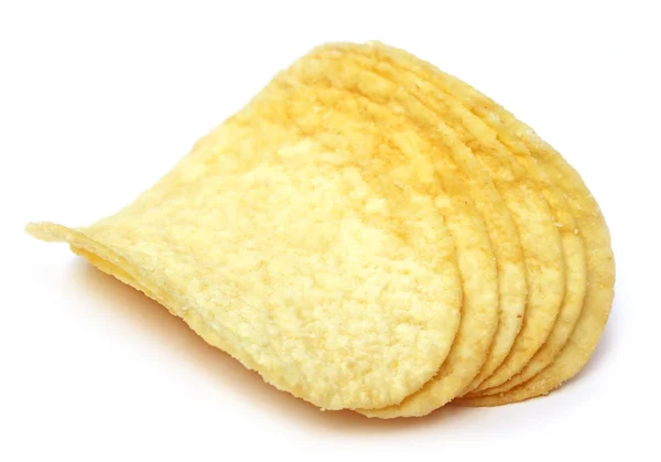 Burgonya chips, mint fehér háttér — Stock Fotó
