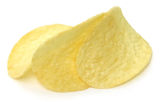 Batatas fritas sobre fundo branco — Fotografia de Stock