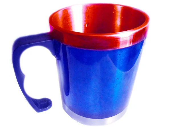 stock image Colour mug over white background