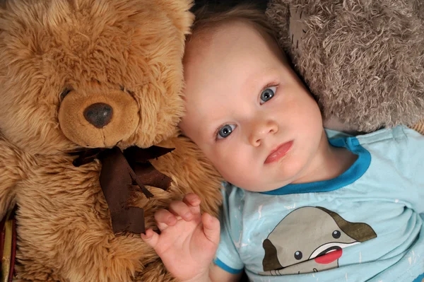 stock image Child among toys