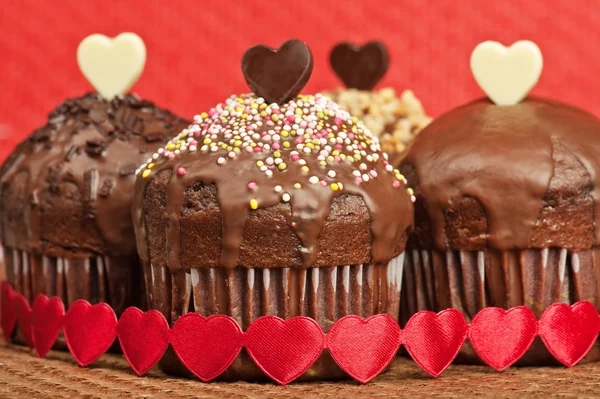 Valentine muffins — Stock Photo, Image