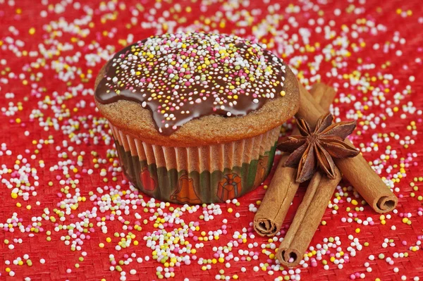 Kerstmis muffin — Stockfoto