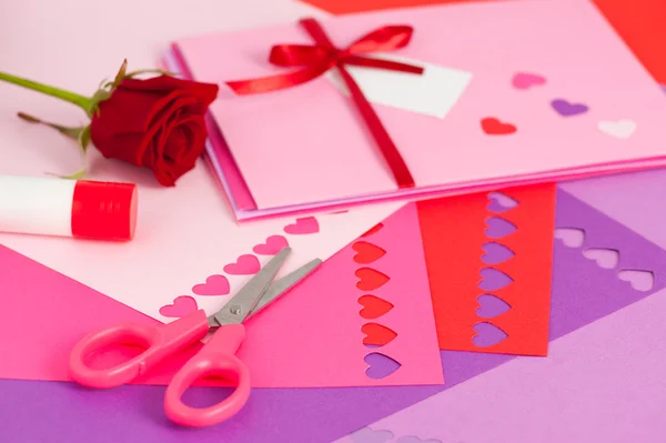 Valentine making — Stock Photo, Image