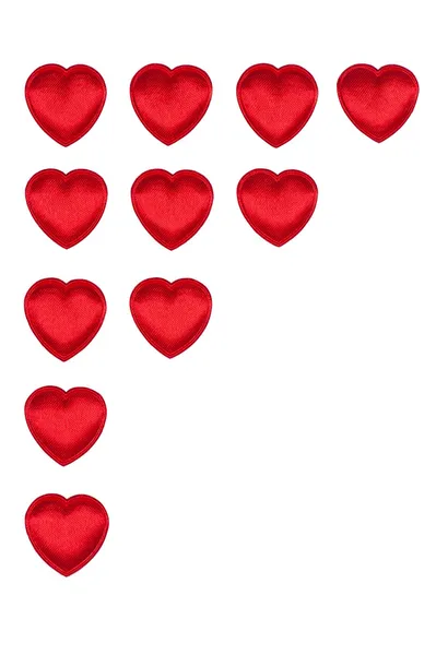 Valentine's hearts border — Stock Photo, Image