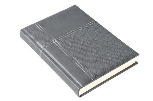 Funda de cuero gris cuaderno — Foto de Stock