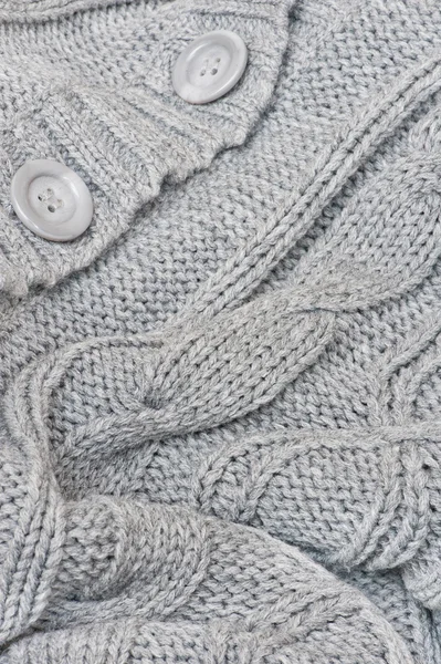 灰色针织的毛衣 — 图库照片
