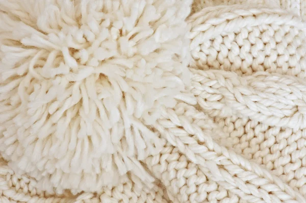 Berretto in maglia beige — Foto Stock