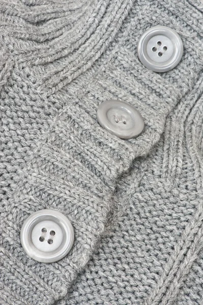Szary sweter z dzianiny — Zdjęcie stockowe
