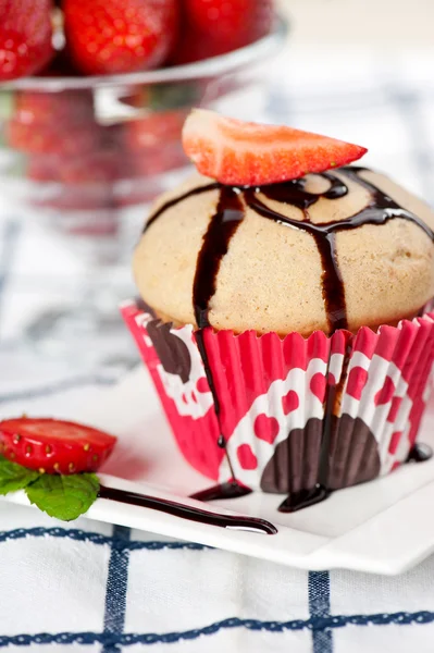 Muffin aux fraises — Photo