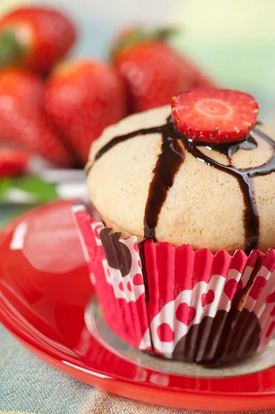 Strawberry muffin — Stockfoto