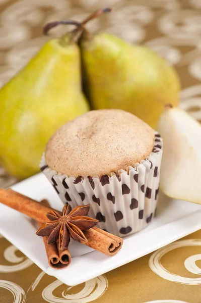 Muffin alla pera — Foto Stock