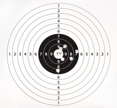 Paper target for shooting practice clipart