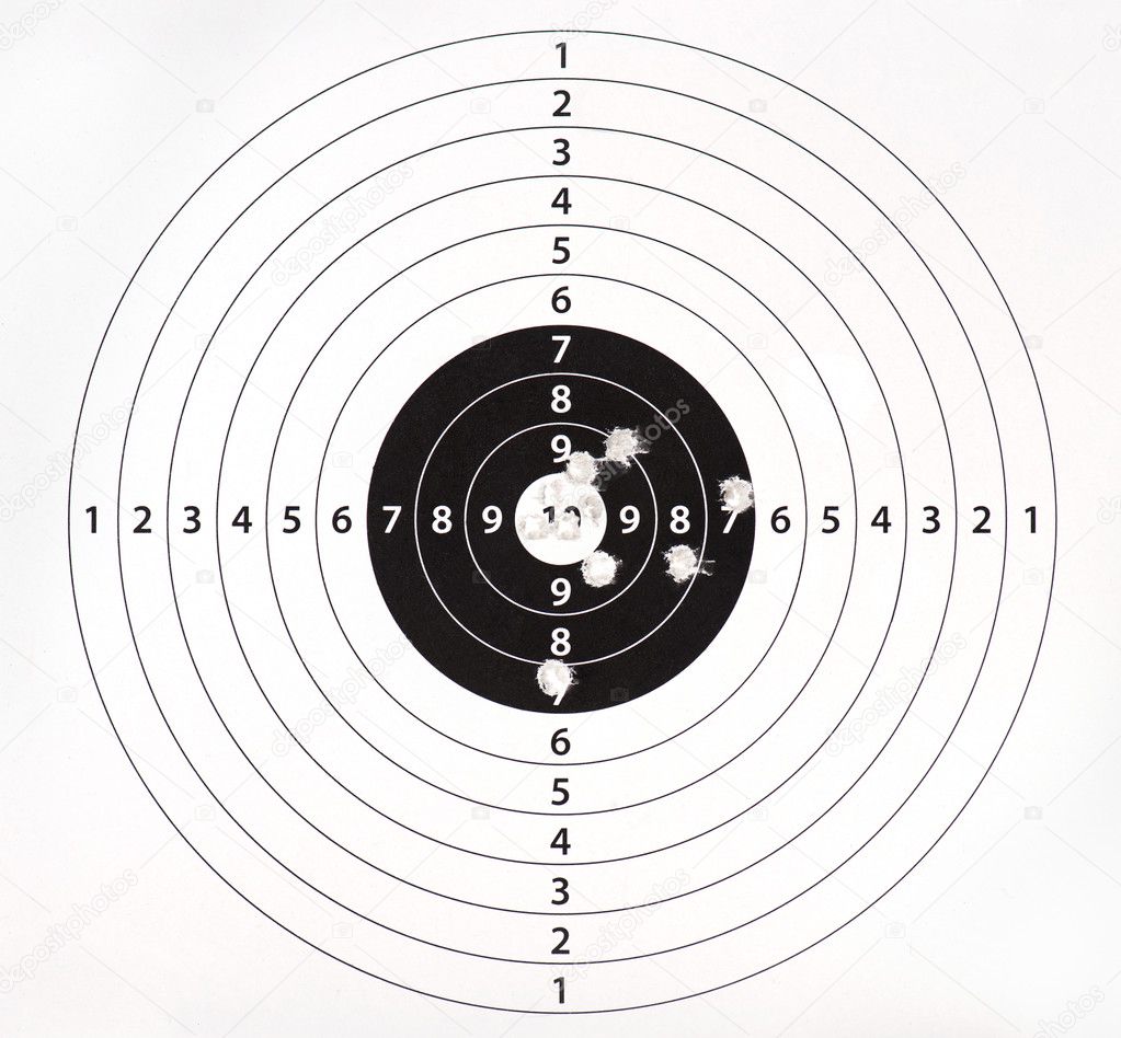 Paper target for shooting practice