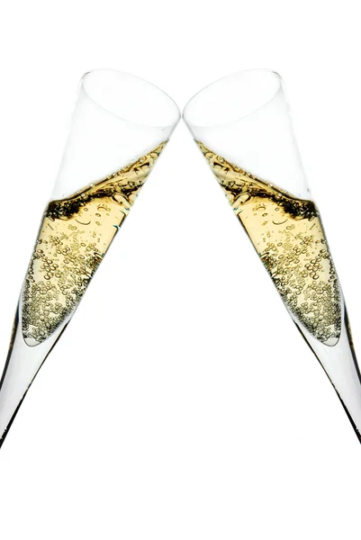 Skål för champagne Stockfoto