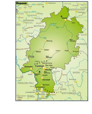Hessen Umgebungskarte Uebersicht
