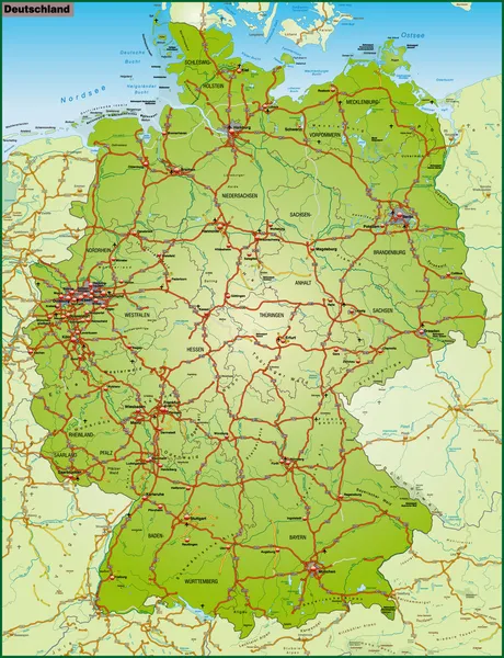 Bruant Deutschland und Umgebung — Image vectorielle