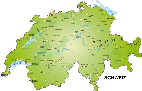 Schweiz _ Insel _ uebersicht — стоковый вектор