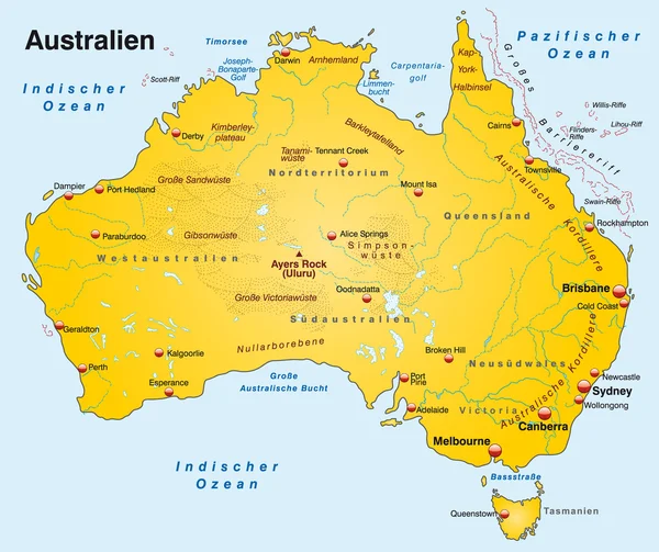 Australien — Stockvektor