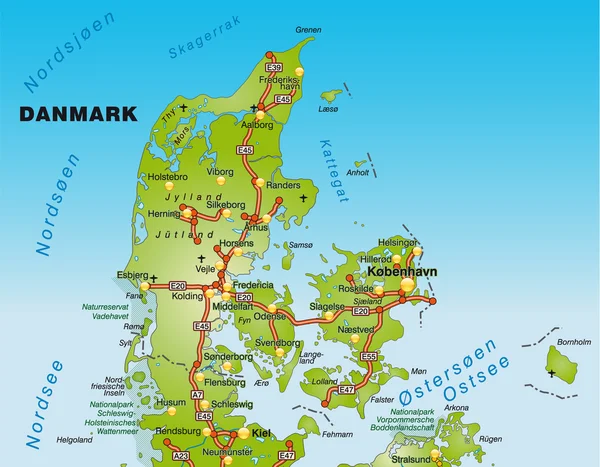 Danmark — Vettoriale Stock