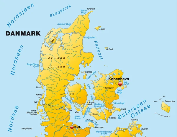 Dänemark — Stockvektor