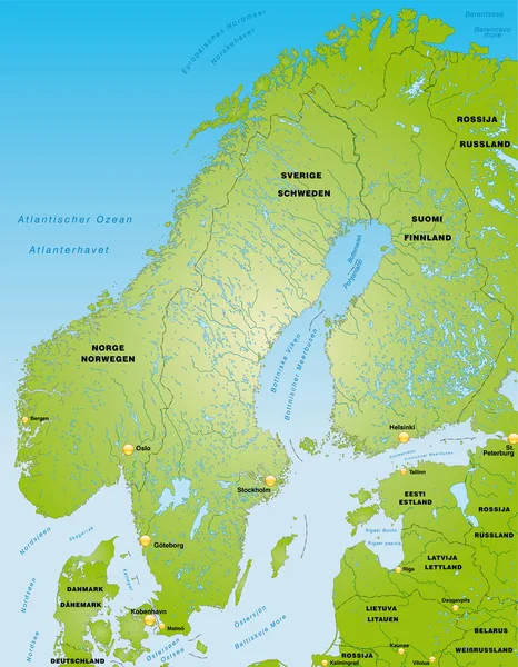 İskandinaviyen — Stok Vektör
