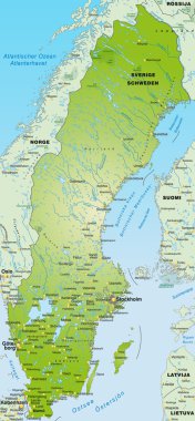 Map of sweden clipart