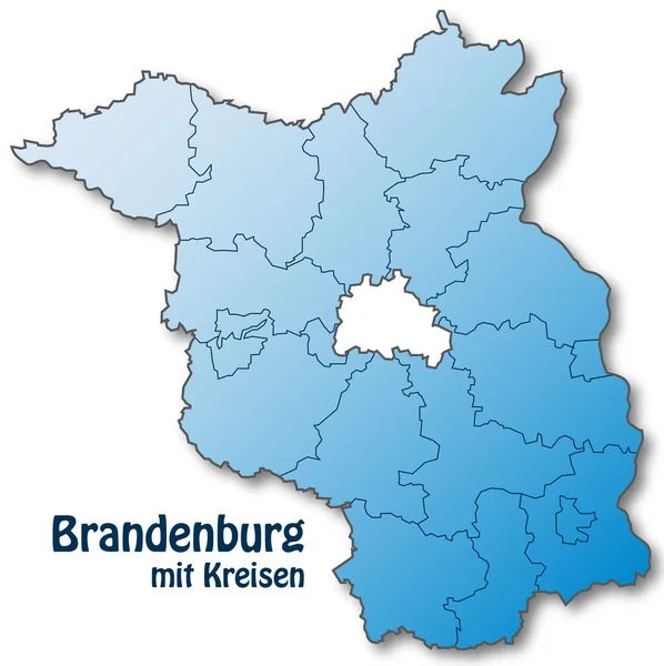 Map of Brandenburg — Stock Vector