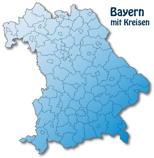 Mapa Bawaria — Wektor stockowy