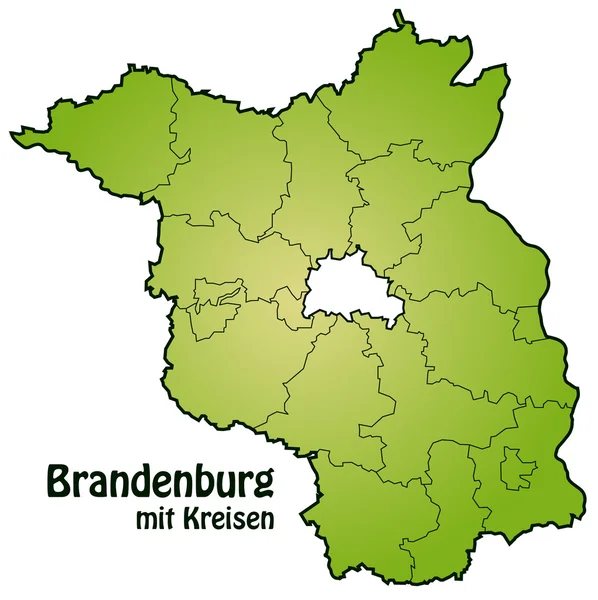 Brandenburg Haritası — Stok Vektör