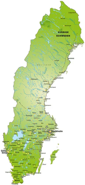 Map of sweden — Stock Vector