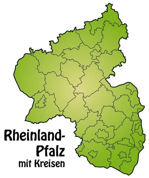 Mapa de Renania-Palatinado — Vector de stock