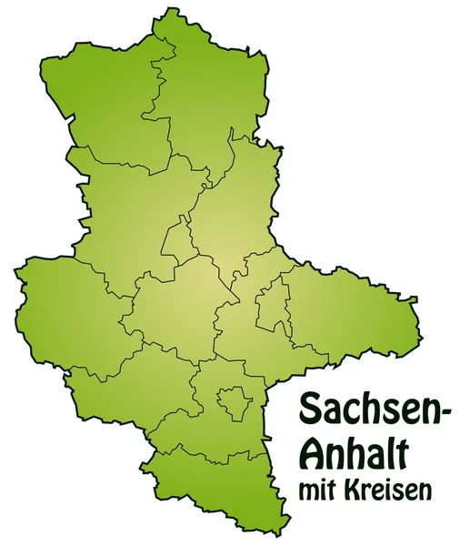 Karte von sachsen-anhalt — Stockvektor