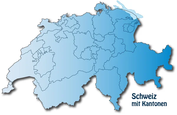 Χάρτη της ελβετική — Διανυσματικό Αρχείο