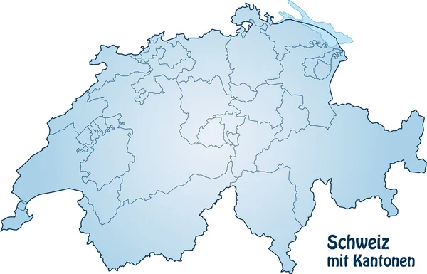 Mapa online de Suiza — Archivo Imágenes Vectoriales