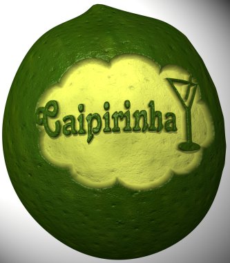 Lime with caipirinha clipart