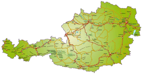 Karte von Österreich — Stockvektor