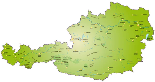Карта Австрія — стоковий вектор