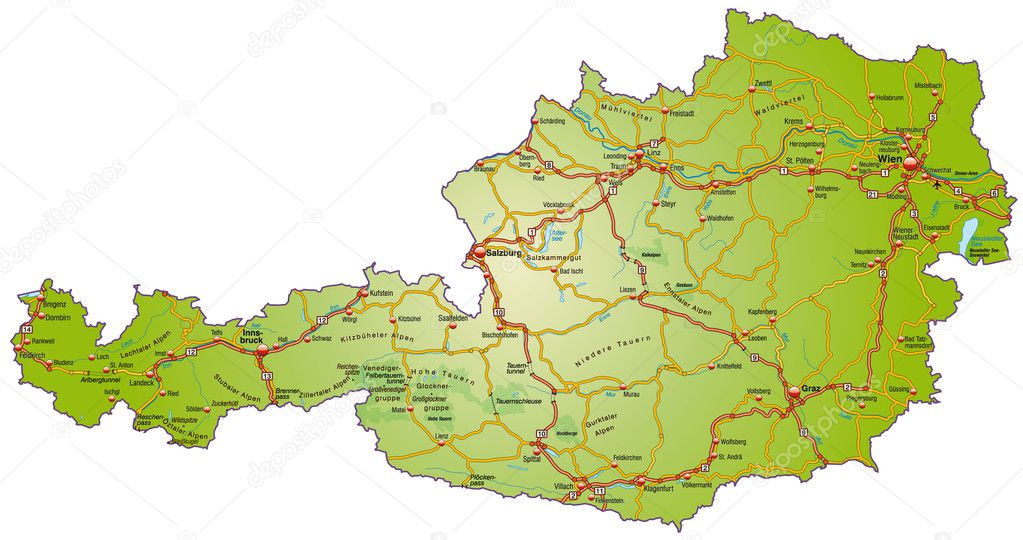 Map of austria