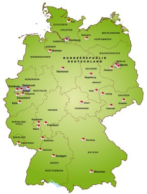 Map of germany clipart