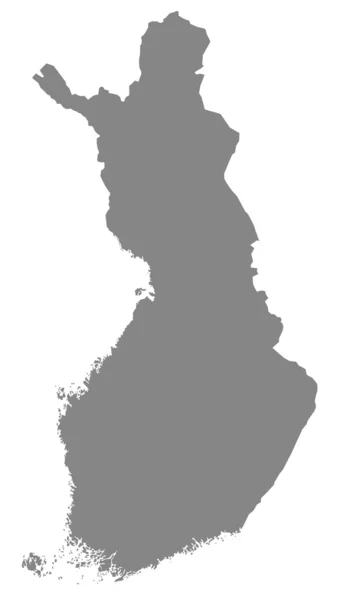 Karta över Finland — Stock vektor
