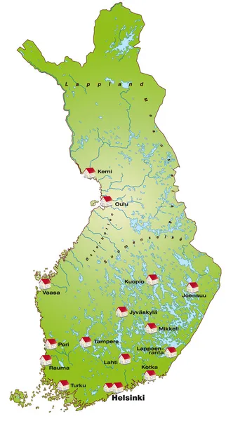 Χάρτης της Φινλανδίας — Διανυσματικό Αρχείο