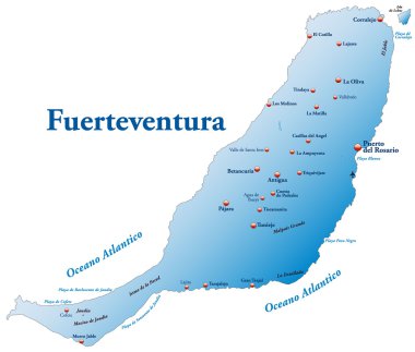Map of Fuerteventura clipart