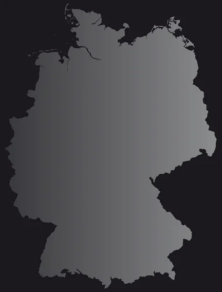 Allemagne en noir et blanc — Image vectorielle