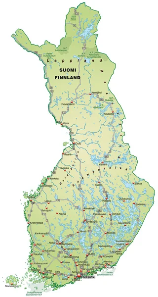 Mapa de Finlandia — Archivo Imágenes Vectoriales