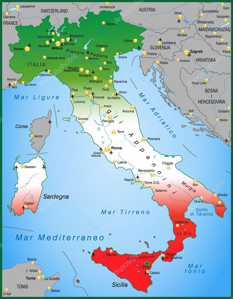 Достопримечательности италии на карте фото с названиями